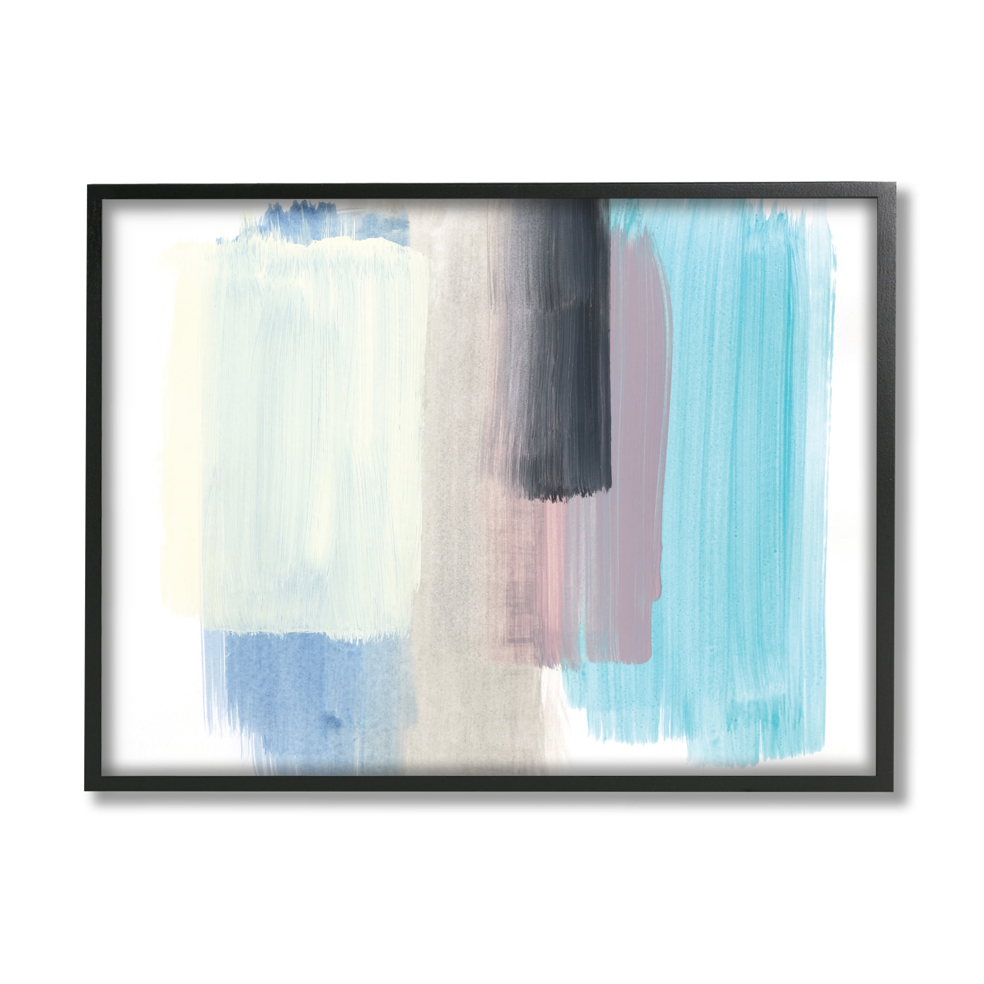 Stupell Industries Paintbrush Stroke Abstraction Blue Beige Purple,16 x 20,Designed by Bronwyn Baker