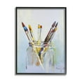 thumbnail image 1 of Stupell Industries Paintbrushes in Glass Jar Expressive Artist Tools Beauty & Fashion Painting Black Framed Art Print Wall Art, 24 x 30, 1 of 7