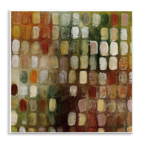 Stupell Industries Painted Earth Tone Oval Abstract Pattern Wall Plaque Design by Classic Collection