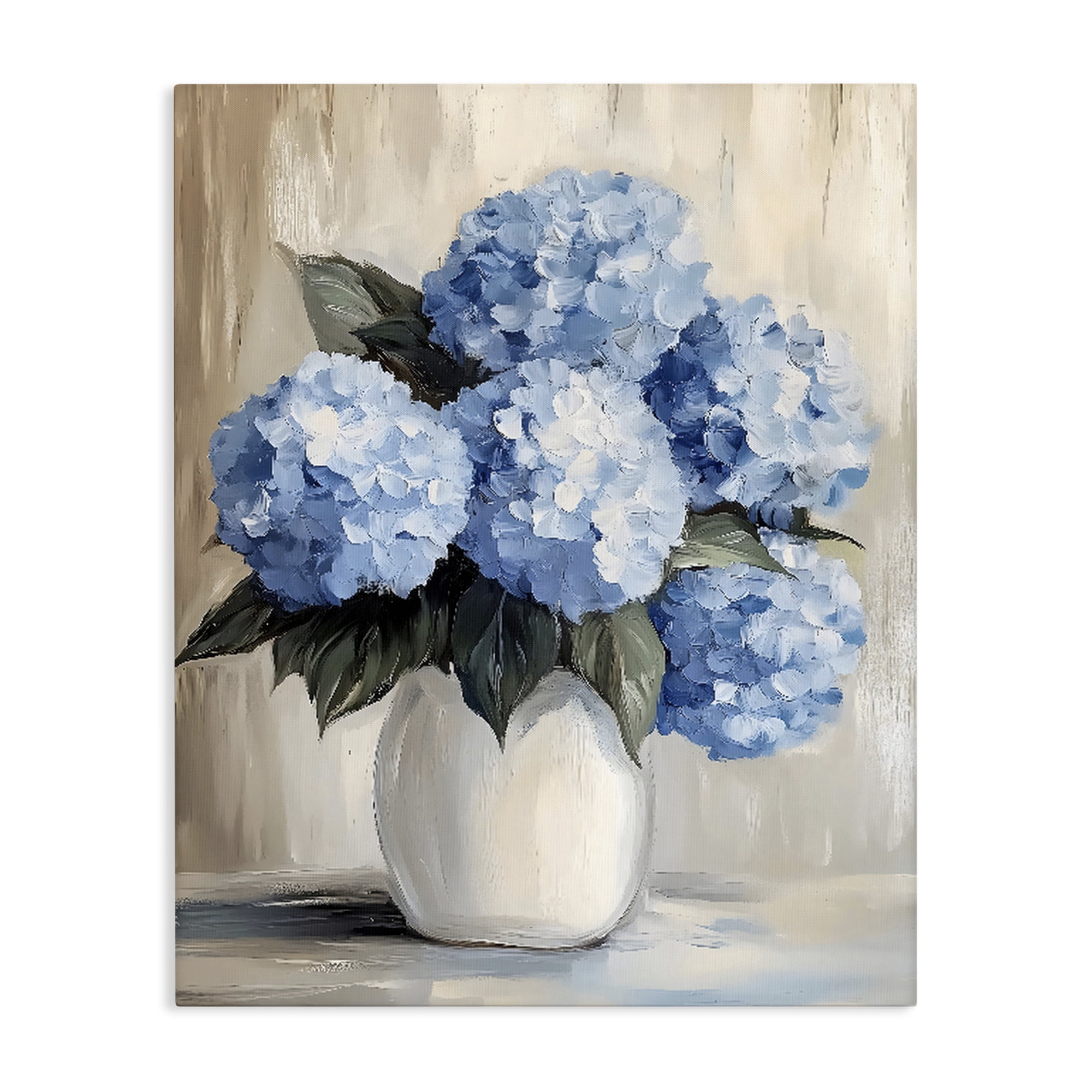 Stupell Industries Painted Hydrangeas in White Vase Canvas Wall Art, design by Creative Studio