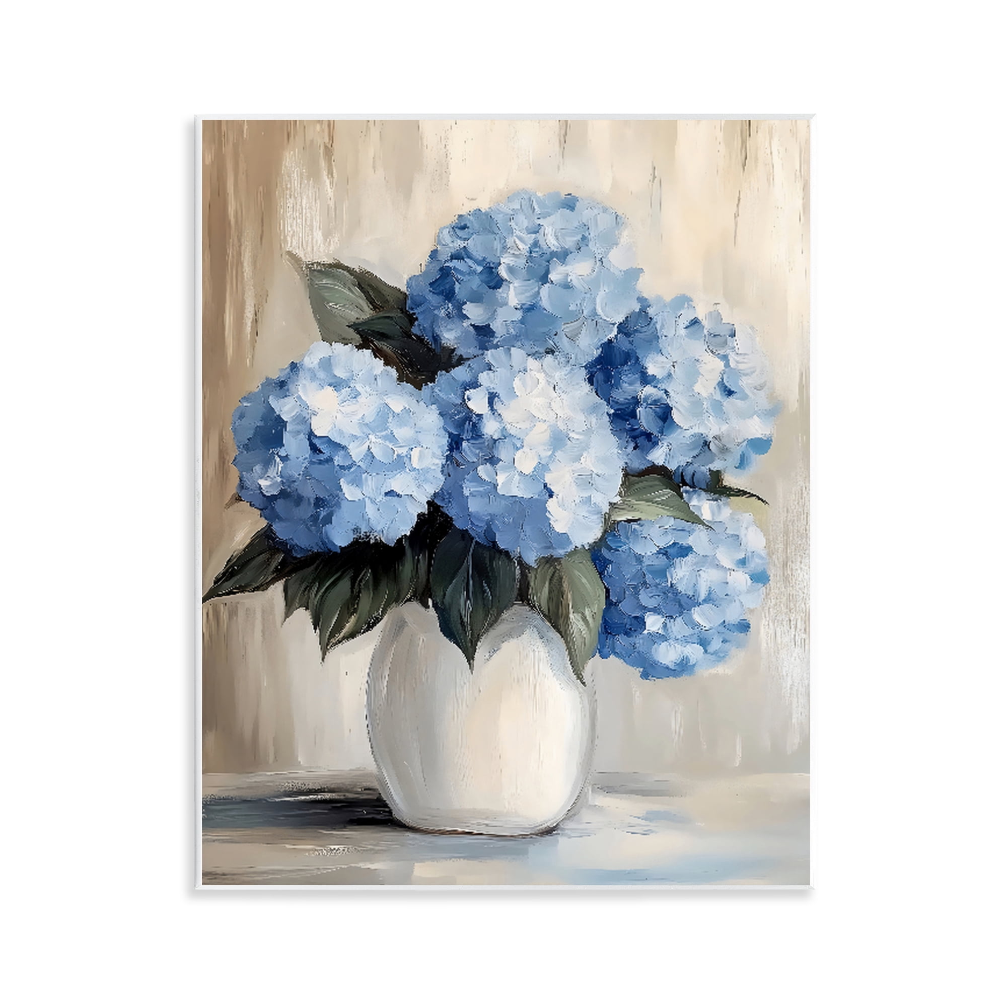 Stupell Industries Painted Hydrangeas in White Vase Wall Plaque Art, design by Creative Studio