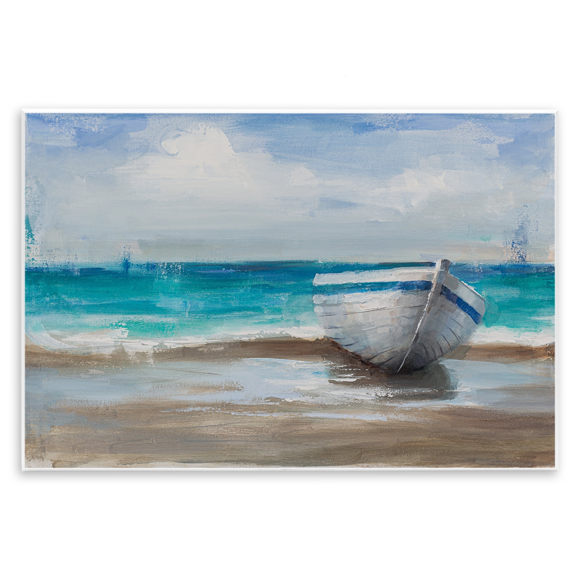 Stupell Industries Painterly Boat On The Shore Wall Plaque Art, design by Cloverfield & Co.