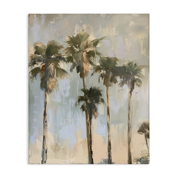 Stupell Industries Painterly Palm Trees Landscape & Nature Painting Wrapped Canvas Art Print Wall Art, 24 x 30