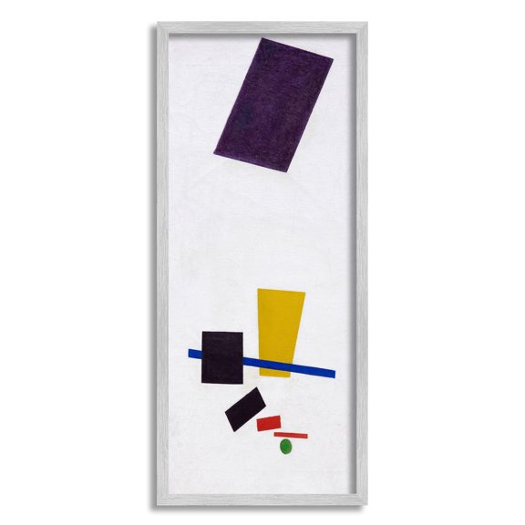 Stupell Industries Painterly Realism of Football Player Abstract Kazimir Malevich Painting Painting Gray Framed Art Print Wall Art, Design by one1000paintings