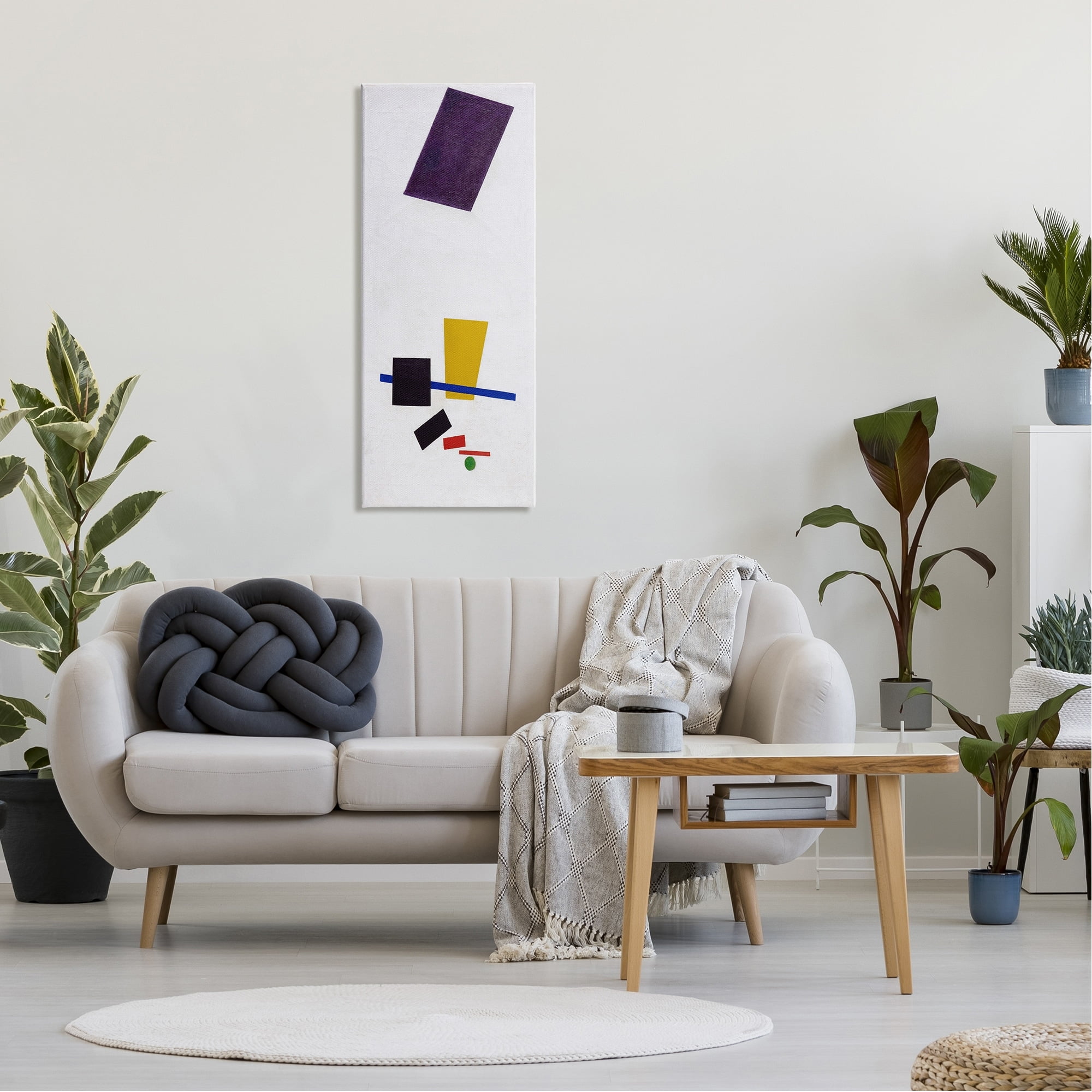 Stupell Industries Painterly Realism of Football Player Abstract Kazimir Malevich Painting Painting Gallery Wrapped Canvas Print Wall Art, Design by one1000paintings