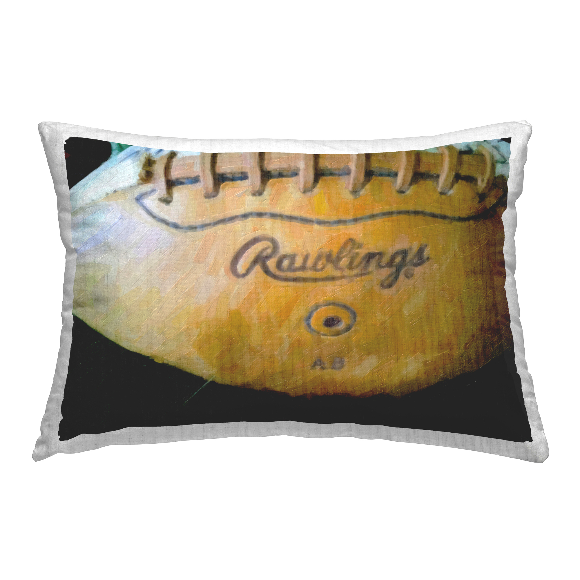 Stupell Industries Painterly Team Football Decorative Printed Throw Pillow Design by Graffi*tee Studios.