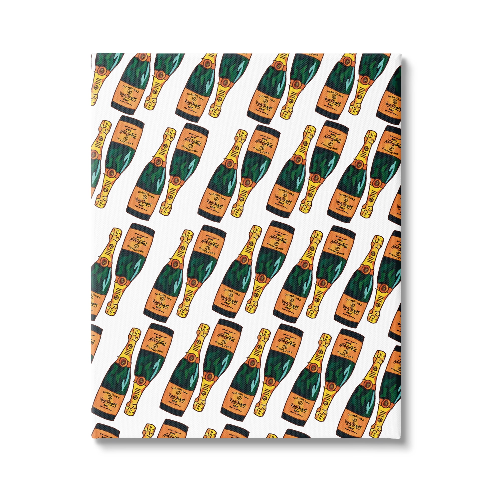 Stupell Industries Pair Champagne Bottles Pattern Arrangement Alcohol Drink Graphic Art Gallery Wrapped Canvas Print Wall Art, Design by Amelia Noyes
