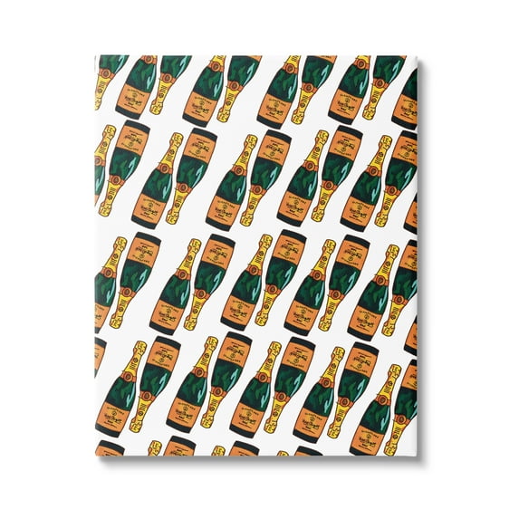 Stupell Industries Pair Champagne Bottles Pattern Arrangement Alcohol Drink Graphic Art Gallery Wrapped Canvas Print Wall Art, Design by Amelia Noyes