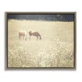 thumbnail image 1 of Stupell Industries Pair of Horses Grazing Landscape & Nature Photography Brown Floater Framed Canvas Art Print Wall Art, 21 x 17, 1 of 10