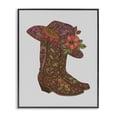 thumbnail image 1 of Stupell Industries Paisley Cowboy Boots Botanical & Floral Painting Black Framed Art Print Wall Art, 16 x 20, 1 of 10