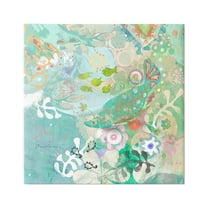 Stupell Industries Paisley Fish Pattern Animals & Insects Painting Gallery Wrapped Canvas Print Wall Art, 17 x 17