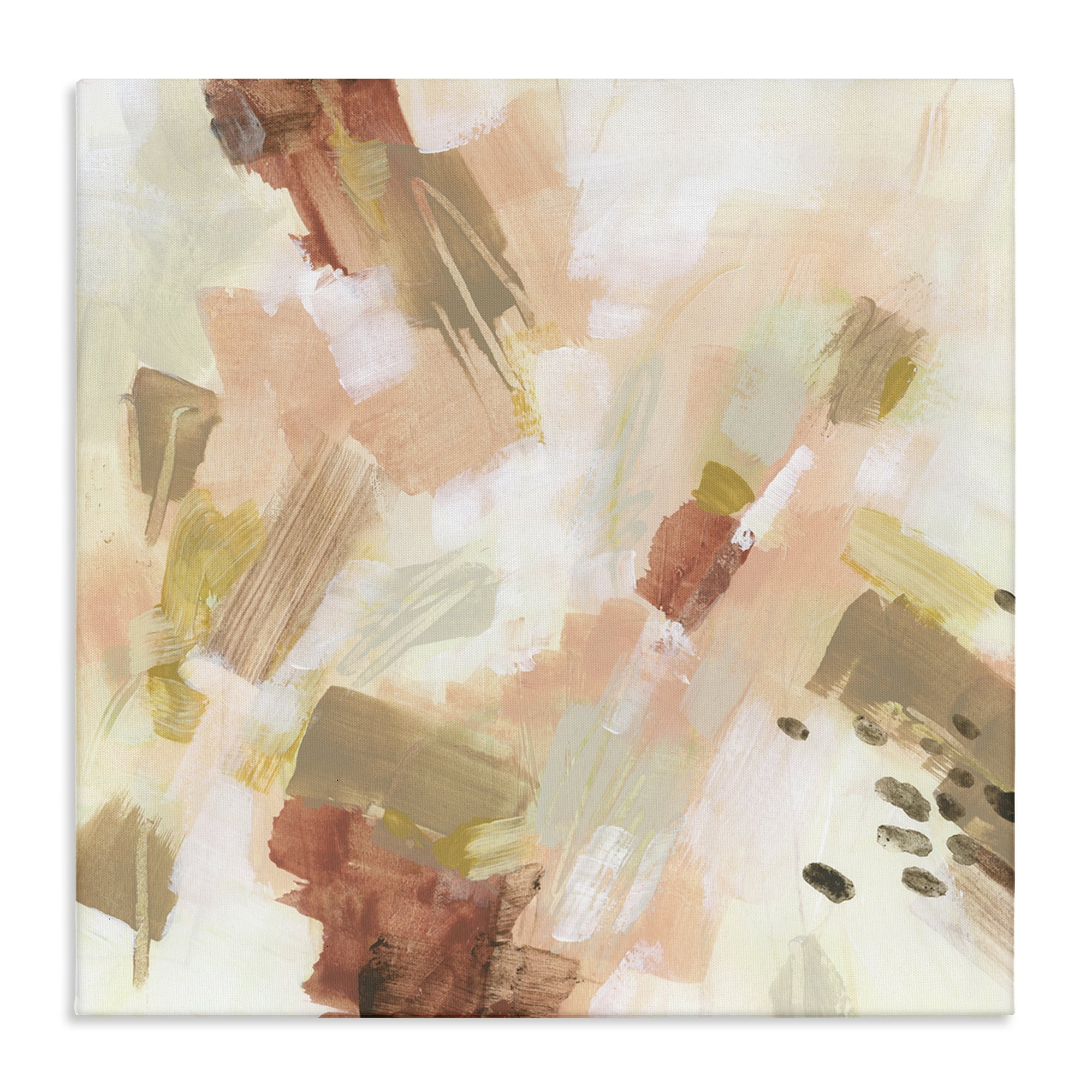 Stupell Industries Pale Abstract with Speckles Abstract Painting Wrapped Canvas Art Print Wall Art, 24 x 24