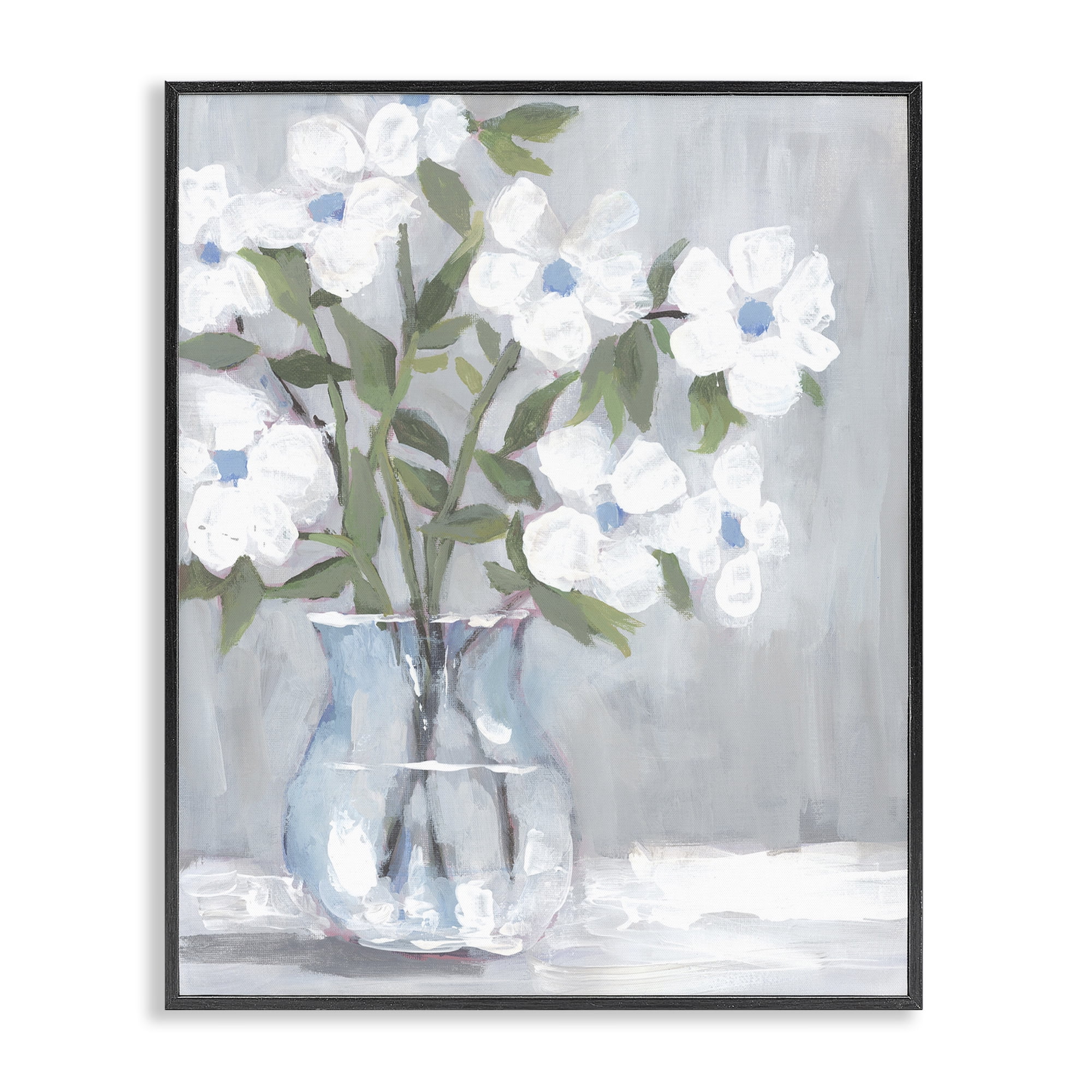 Stupell Industries Pale Blossom Bouquet Botanical & Floral Painting Black Framed Art Print Wall Art, 11 x 14