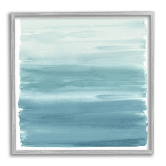 Stupell Industries Pale Blue Modern Gradient Graphic Art Gray Framed Art Print Wall Art, Design by Allie Corbin