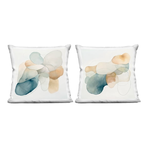 Stupell Industries Pale Earth Tone Arrangement 2 Piece Decorative Printed Throw Pillow Set, design by Irena Orlov