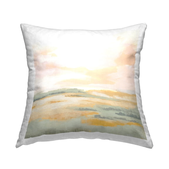 Stupell Industries Pale Muted Landscape Decorative Printed Throw Pillow Design by June Erica Vess