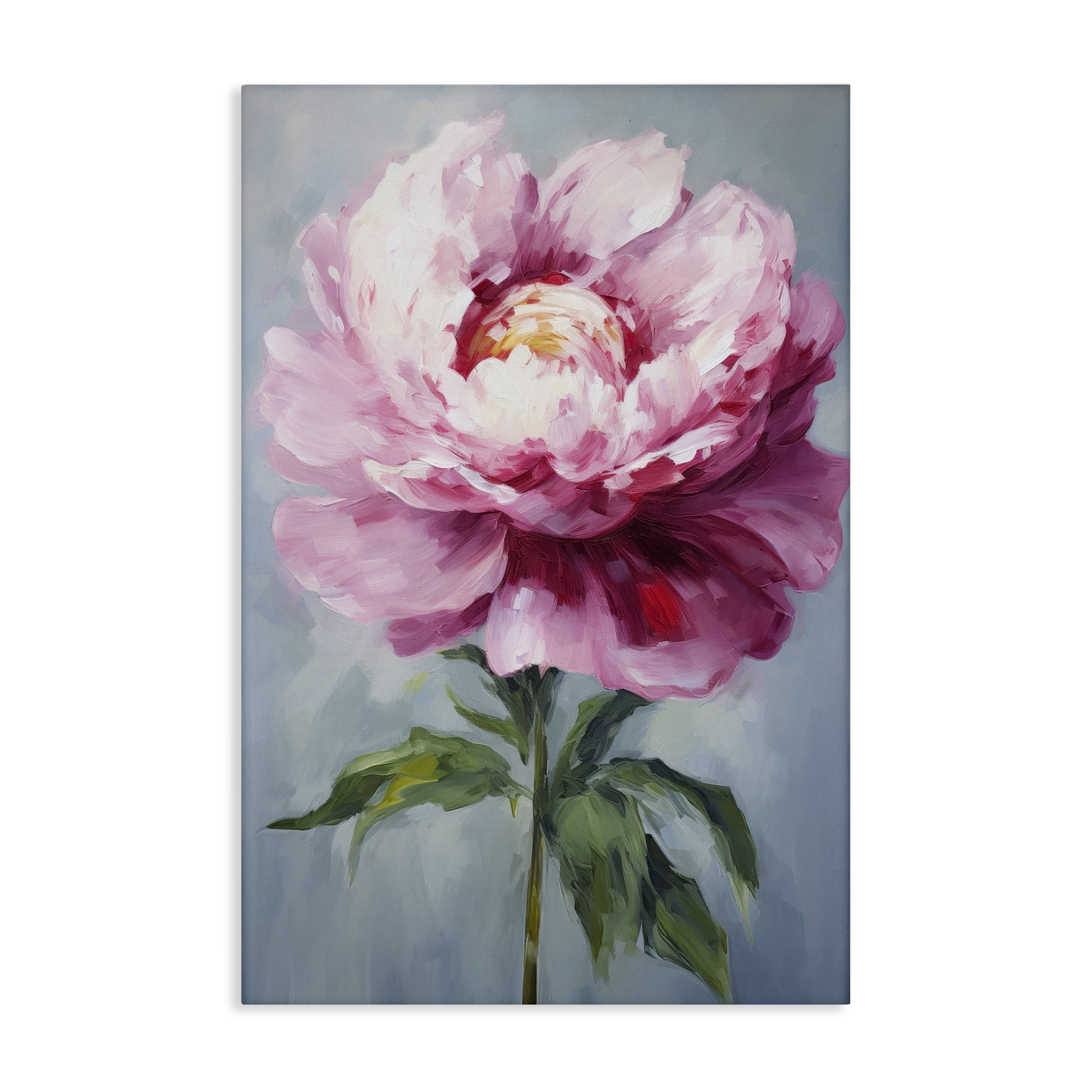 Stupell Industries Pale Pink Floral Botanical & Floral Painting Gallery Wrapped Canvas Art Print Wall Art, 30 x 45