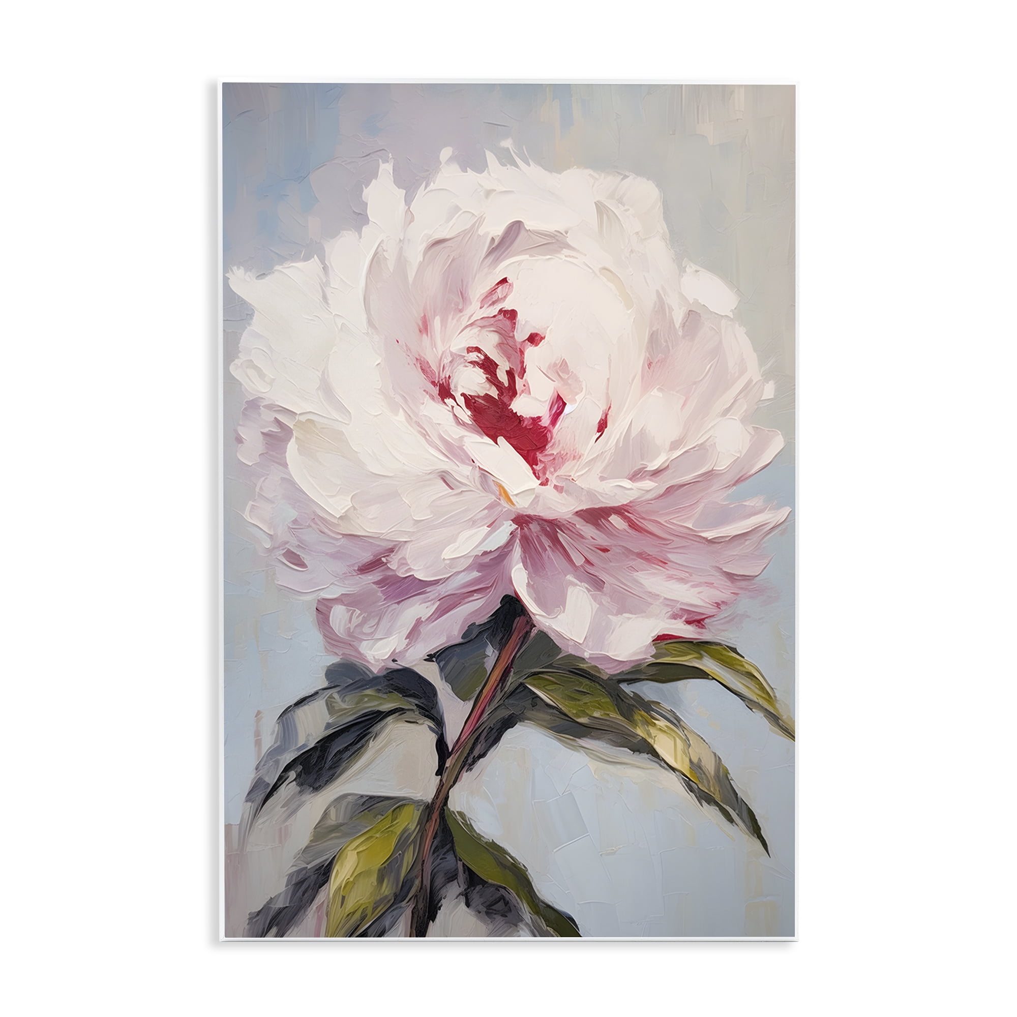 Pale Pink Rose Botanical MDF Wood Wall Art, 13 x 19