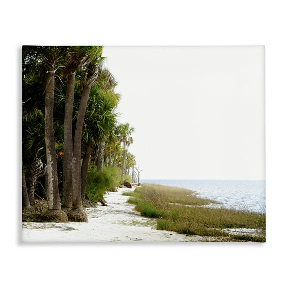 Stupell Industries Palm Beach Path Landscape Photography Gallery Wrapped Canvas Art Print Wall Art, 20 x 16