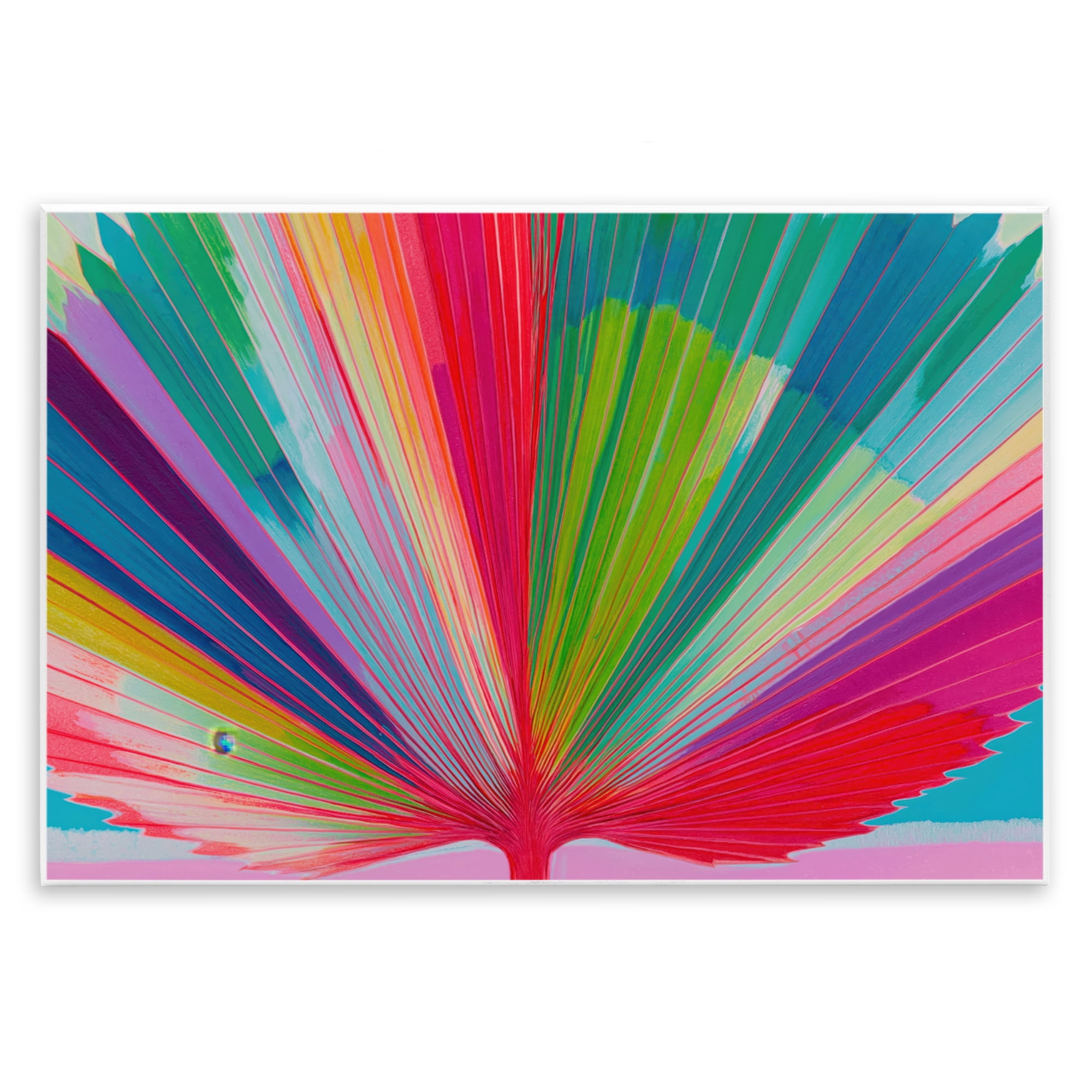 Stupell Industries Palm Fan In Spectrum Wall Plaque Art, design by Chromatic Storm Studio