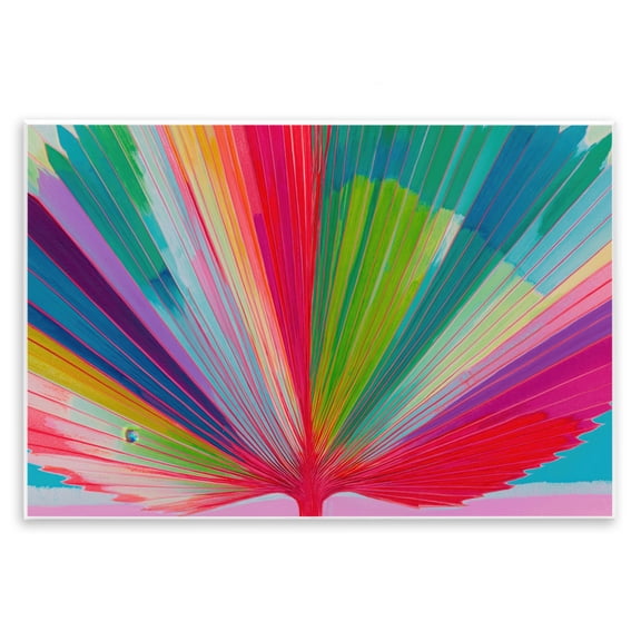 Stupell Industries Palm Fan In Spectrum Wall Plaque Art, design by Chromatic Storm Studio