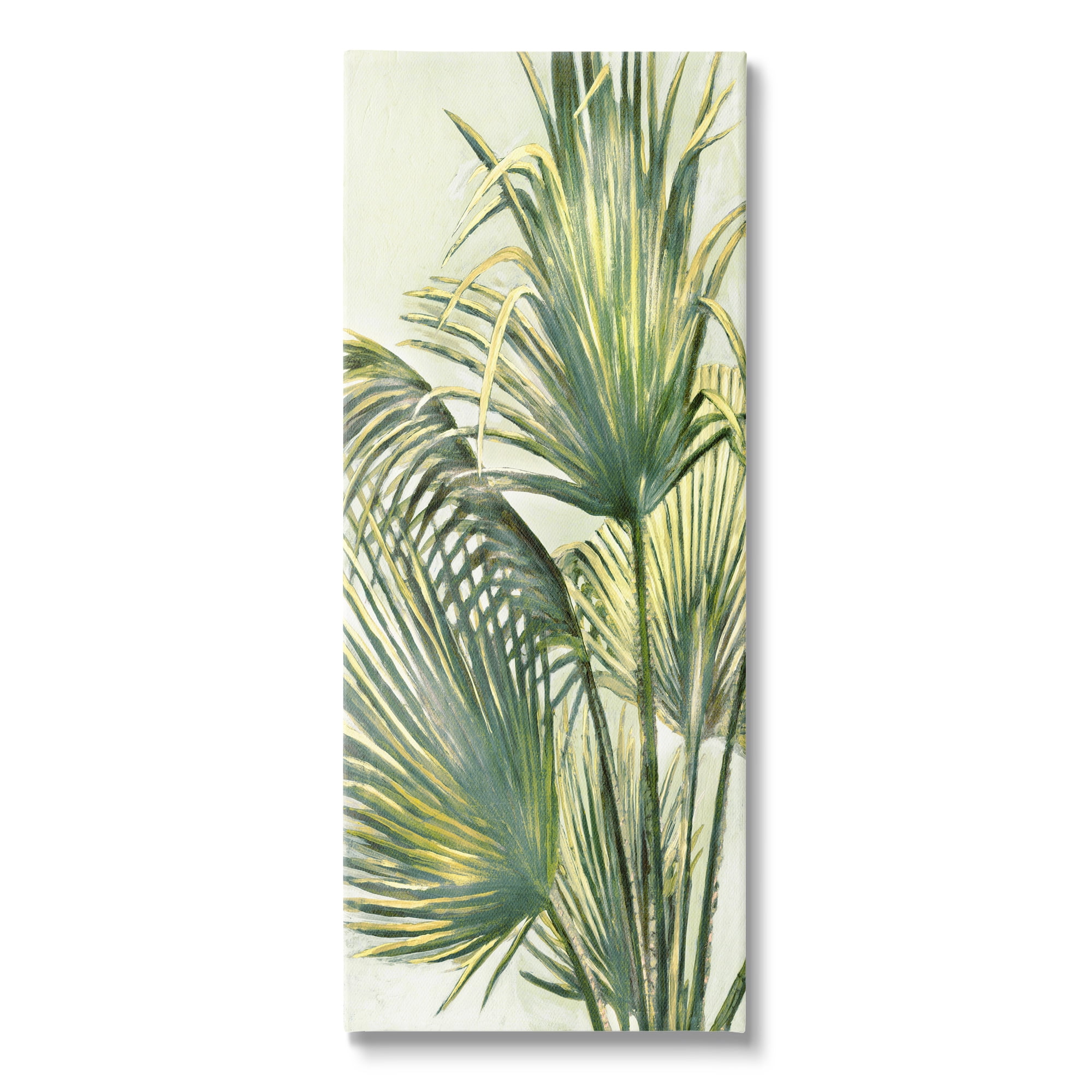 Stupell Industries Palm Fronds Painting Botanical & Floral Painting Gallery Wrapped Canvas Art Print Wall Art, 10 x 24