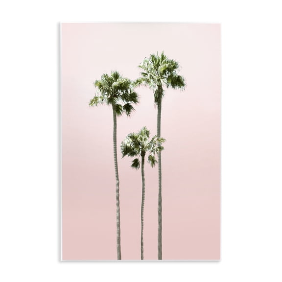 Stupell Industries Palm Getaway Pink Sky Wall Plaque Art design by Natalie Carpentieri, 19 x 13