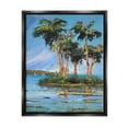 thumbnail image 1 of Stupell Industries Palm Island Painting Nature Painting Black Floater Framed Art Print Wall Art, 17 x 21, 1 of 9