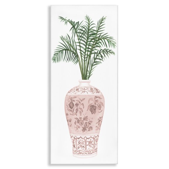 Stupell Industries Eclectic Palm Leaves in Ornate Vase Canvas Art, 13 x 30, by Melissa Wang