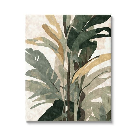 Stupell Industries Palm Plant Abstraction Botanical & Floral Painting Gallery Wrapped Canvas Art Print Wall Art, 16 x 20