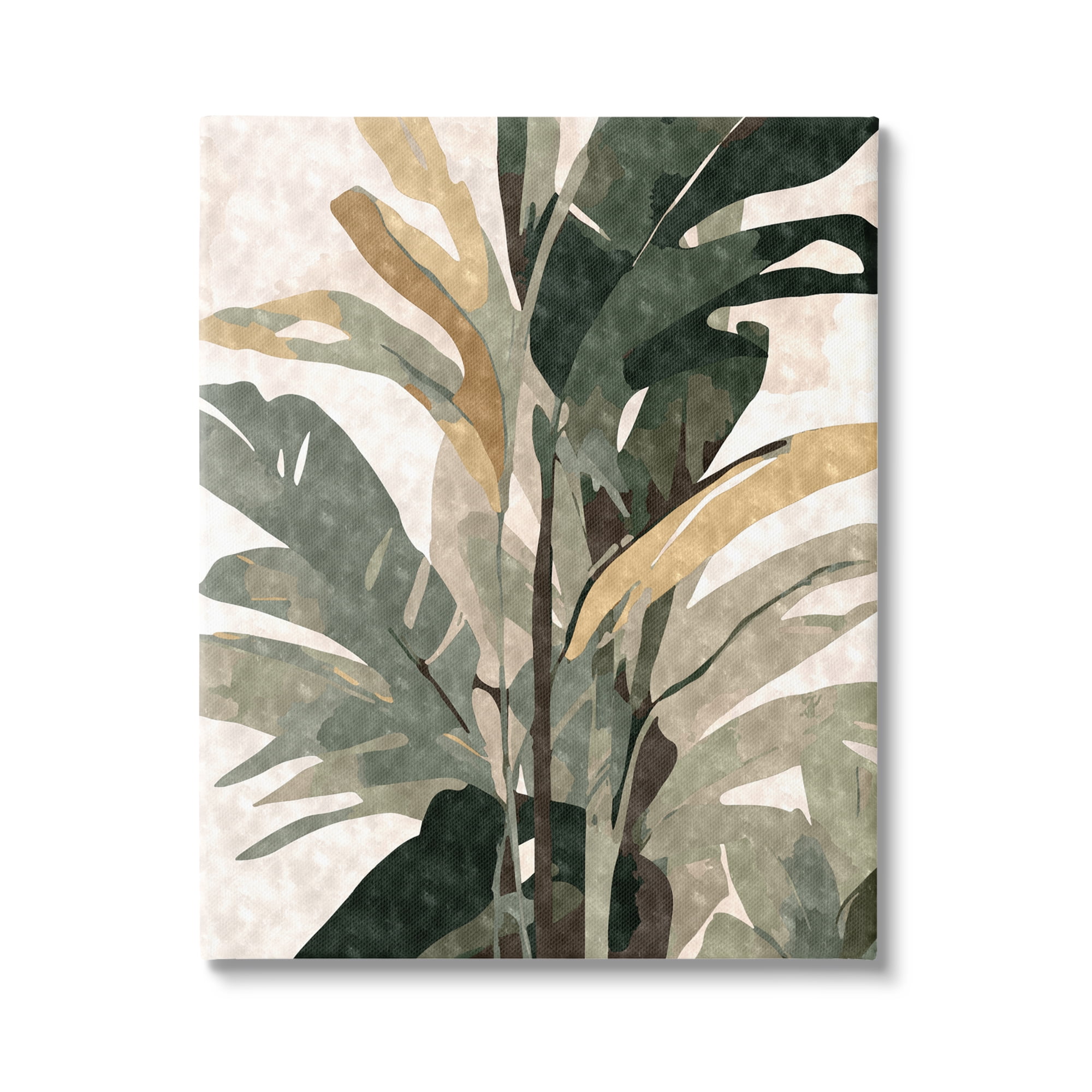 Stupell Industries Palm Plant Abstraction Botanical & Floral Painting Gallery Wrapped Canvas Art Print Wall Art, 36 x 48