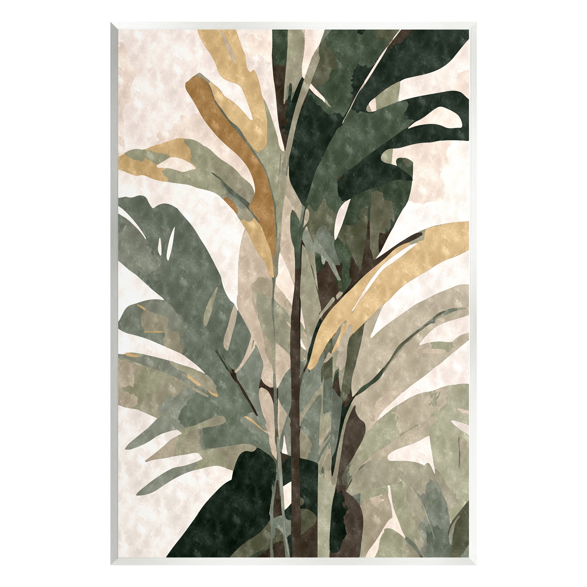 Stupell Industries Palm Plant Abstraction Botanical & Floral Painting Unframed Art Print Wall Art, 10 x 15