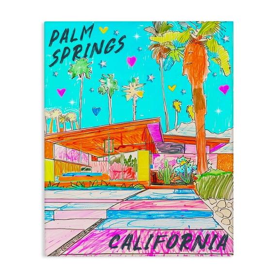 Stupell Industries Tropical Palm Springs Canyon Canvas Art, 16 x 20, by Jess Stempel