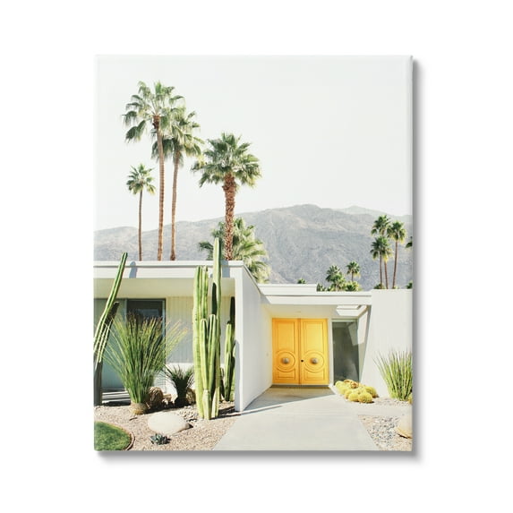 Stupell Industries Palm Springs House Photography Botanical & Floral Photography Gallery Wrapped Canvas Print Wall Art, 30 x 40