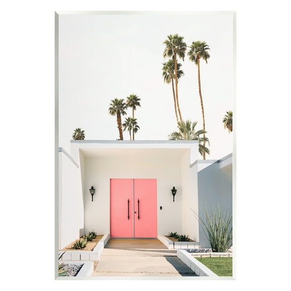 Stupell Industries Palm Springs Pink Door Botanical & Floral Photography Unframed Art Print Wall Art, 10 x 15