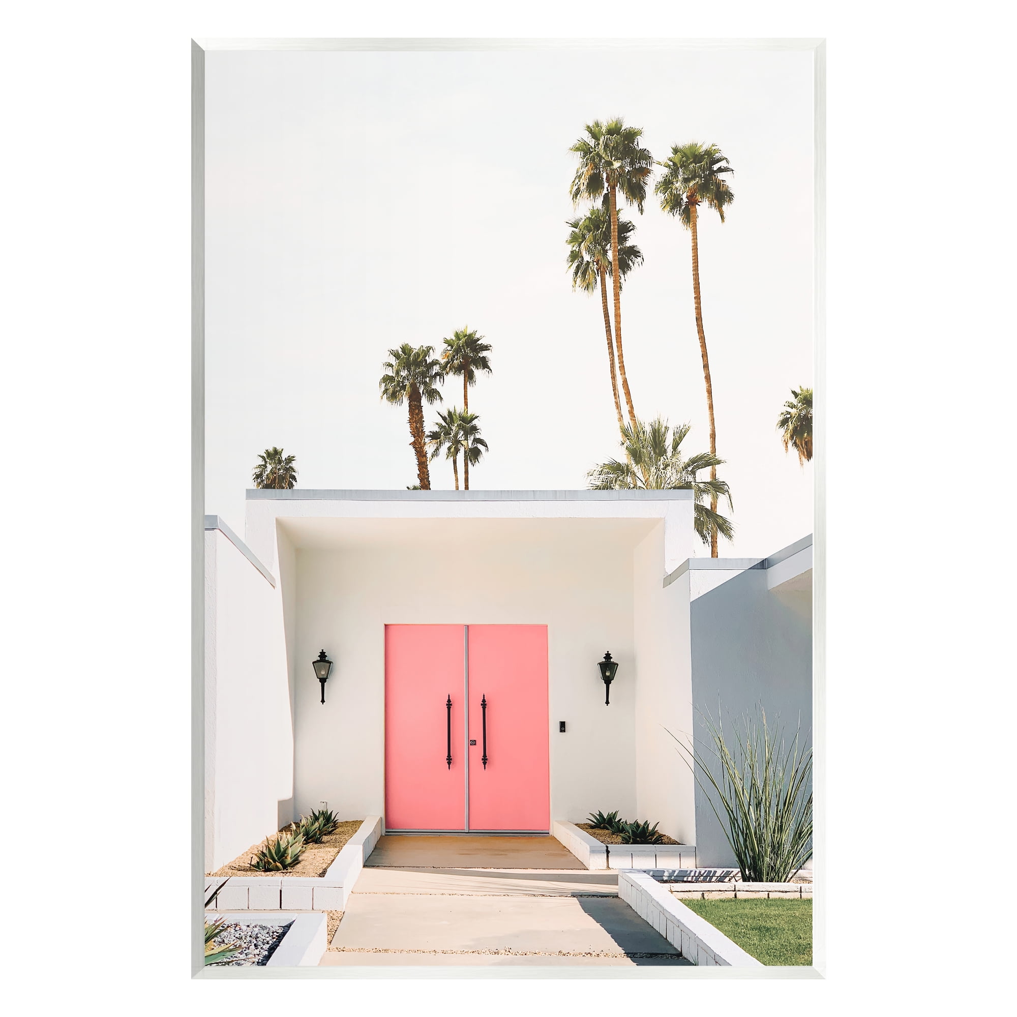 Stupell Industries Palm Springs Pink Door Botanical & Floral Photography Unframed Art Print Wall Art, 13 x 19