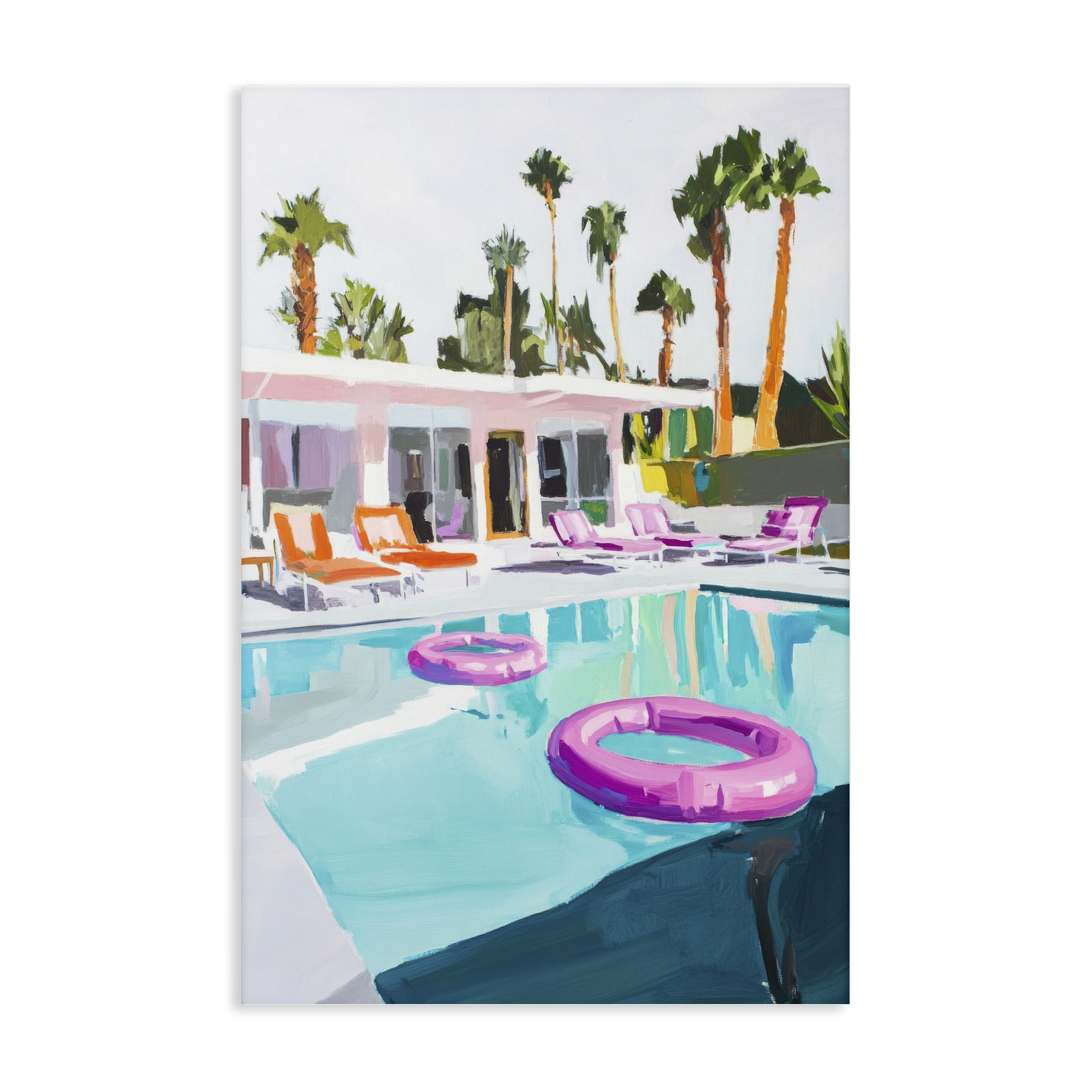 Stupell Industries Palm Springs Poolside Impression Canvas Wall Art, design by Sisi and Seb