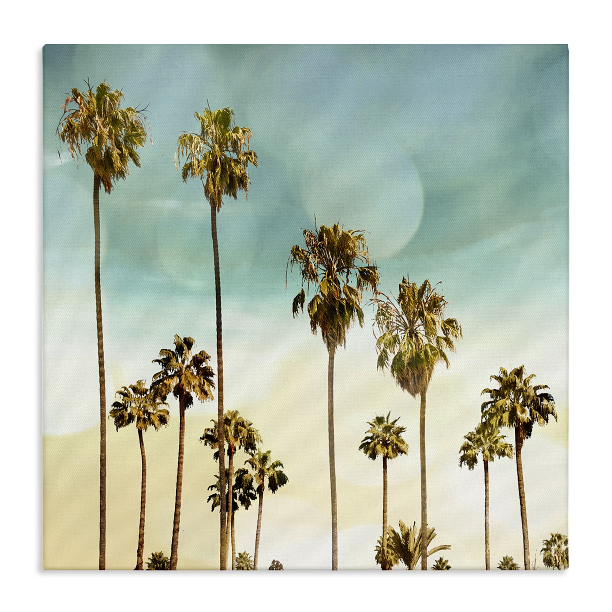 Stupell Industries Palm Tree Beach Sky Nautical & Beach Painting Wrapped Canvas Art Print Wall Art, 36 x 36