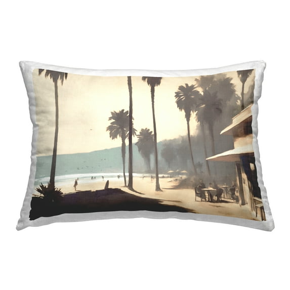 Stupell Industries Palm Tree Boulevard Decorative Printed Throw Pillow Design by Noah Bay.