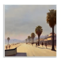 Stupell Industries Palm Tree Boulevard Landscape & Nature Painting Unframed Art Print Wall Art, 12 x 12