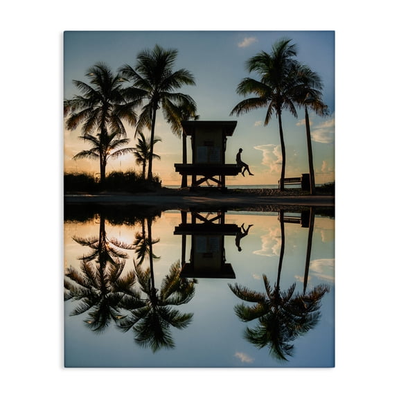 Stupell Industries Palm Tree Reflection Canvas Wall Art, design by Jared Kreiss