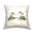 thumbnail image 1 of Stupell Industries Palm Tree Shoreline Decorative Printed Throw Pillow, 18 x 18, 1 of 5
