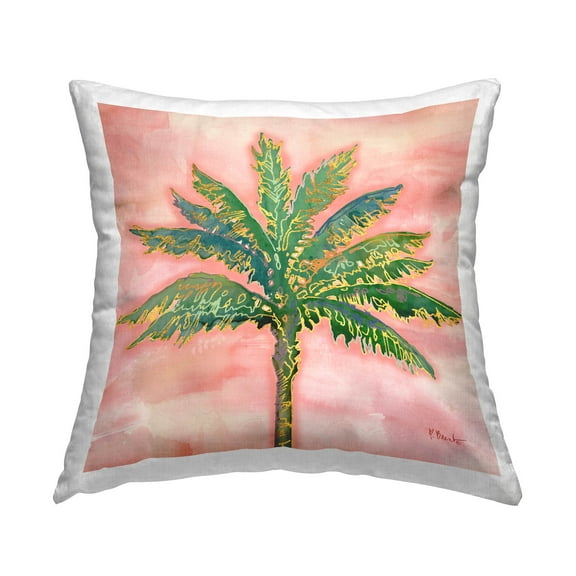 Stupell Industries Palm Tree Summer Sunset Printed Throw Pillow Design by Paul Brent