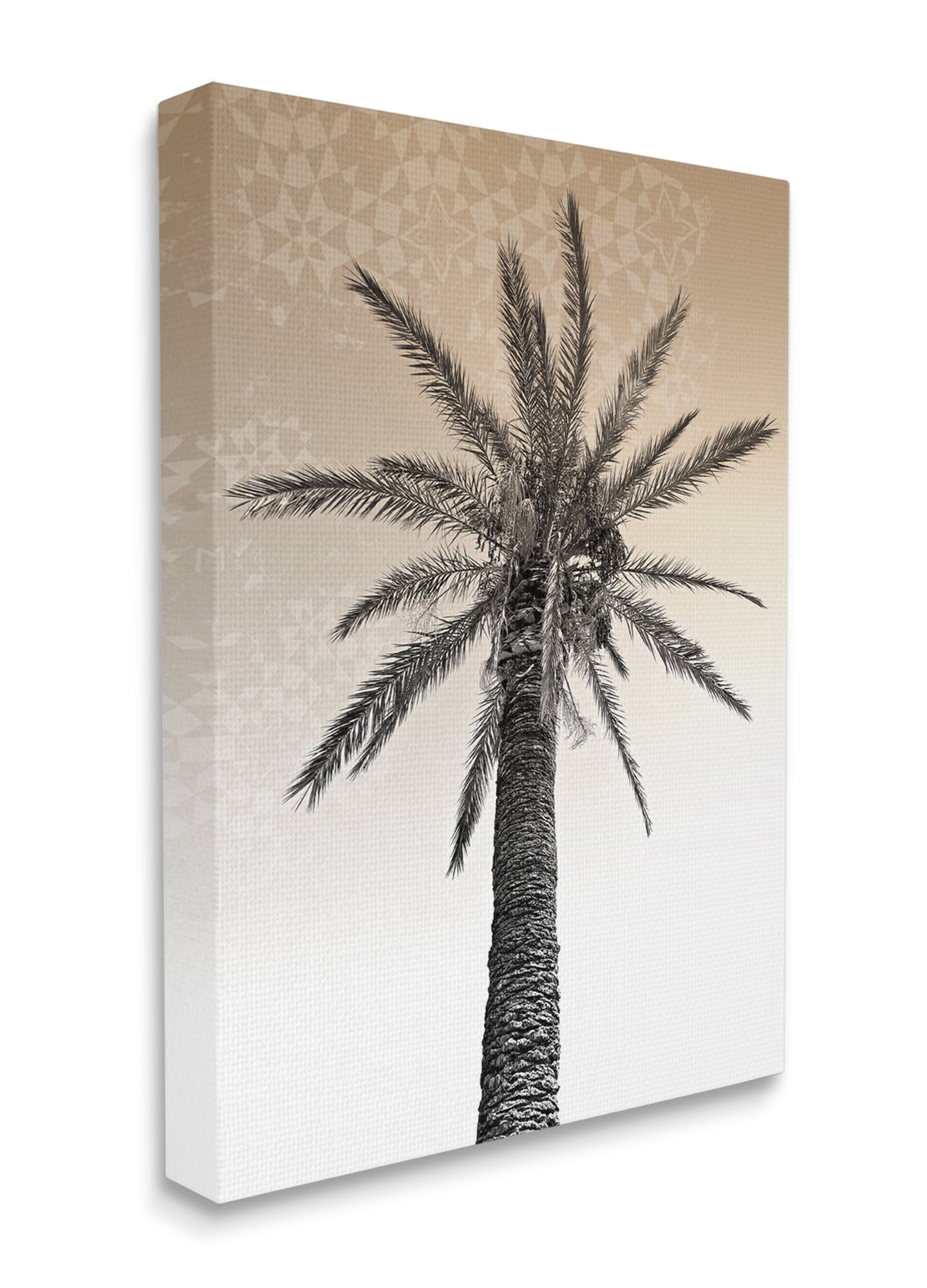 Stupell Industries Palm Tree Tropics Beige Geometric Pattern Sky Canvas Wall Art, 24 x 30, Design by Daphne Polselli