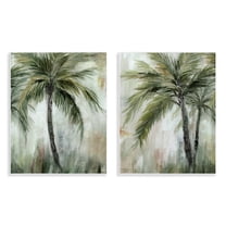 Stupell Industries Palm Trees Impressions Plants & Flowers Painting Unframed Art Print Wall Art, 11 x 14, Set of 2