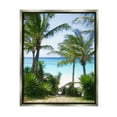 thumbnail image 1 of Stupell Industries Palm Trees Near Beach Nature Photography Gray Floater Framed Art Print Wall Art, 25 x 31, 1 of 9
