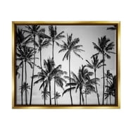 Palm Trees Canvas Wall Art 24x24" – Bright Sun Tropical Design By Karen Fields, Ready To Hang, Made In USA
