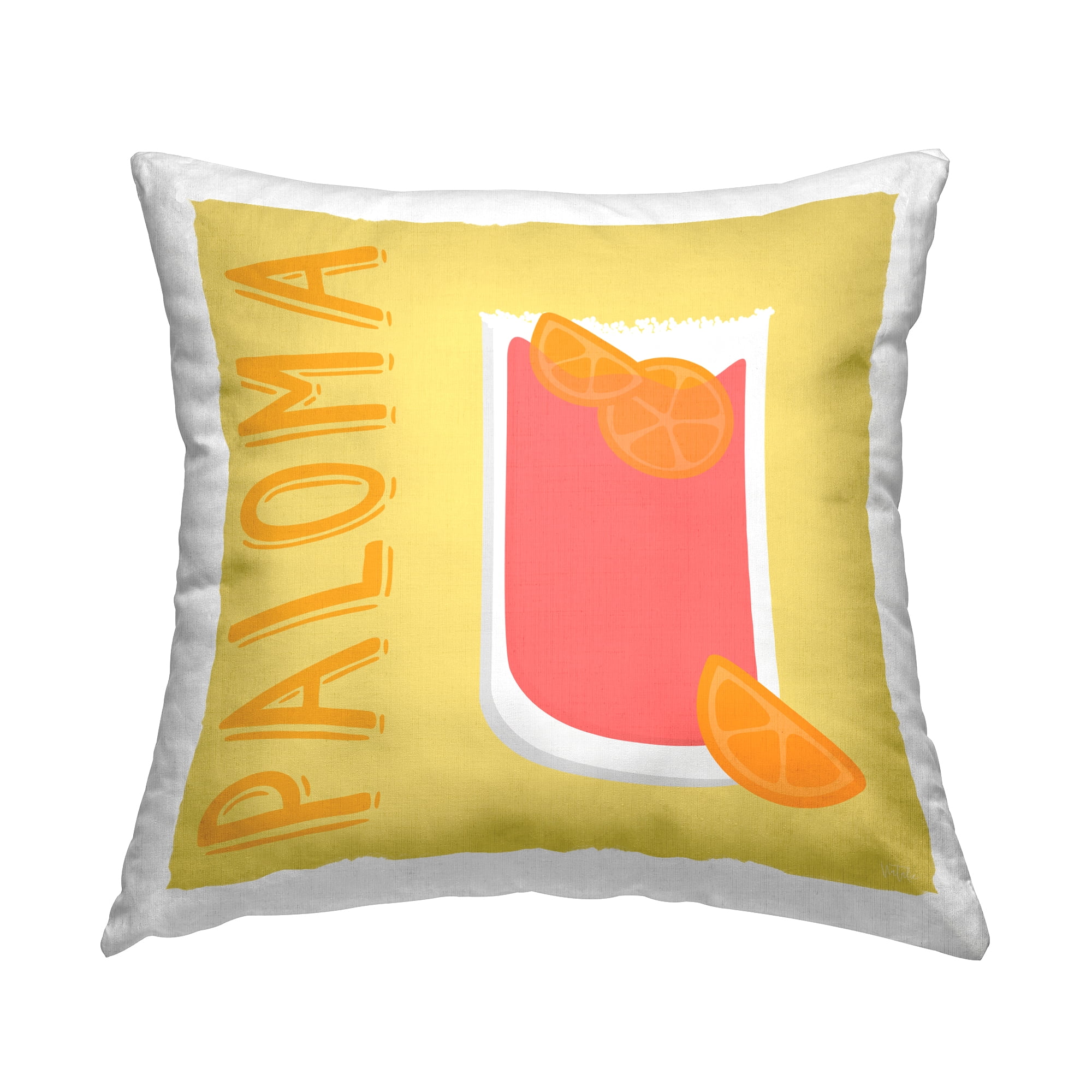 Stupell Industries Paloma Cocktail Drink Decorative Printed Throw Pillow Design by Natalie Carpentieri.