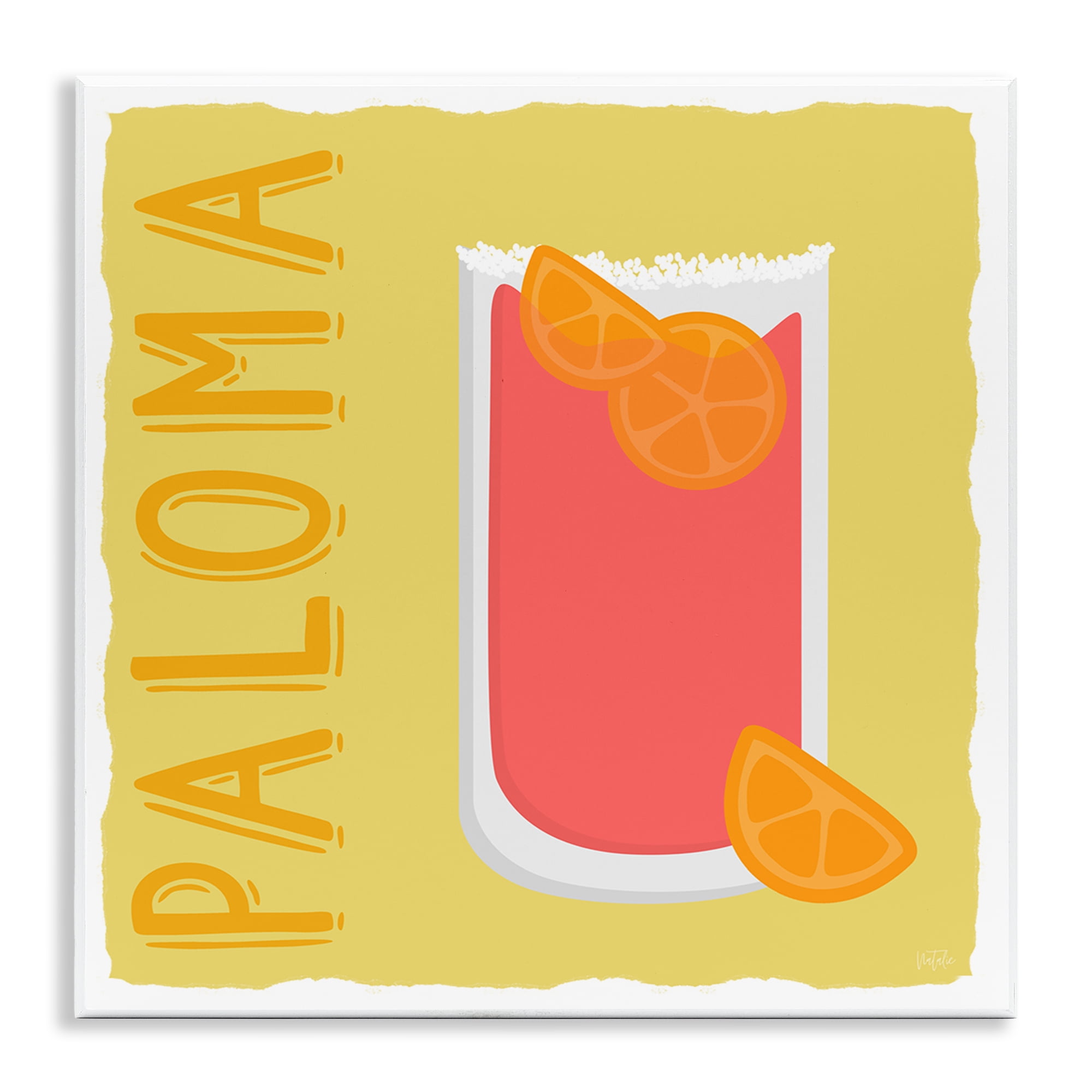 Stupell Industries Paloma Cocktail Drink Food & Beverage Painting Unframed Art Print Wall Art, 12 x 12