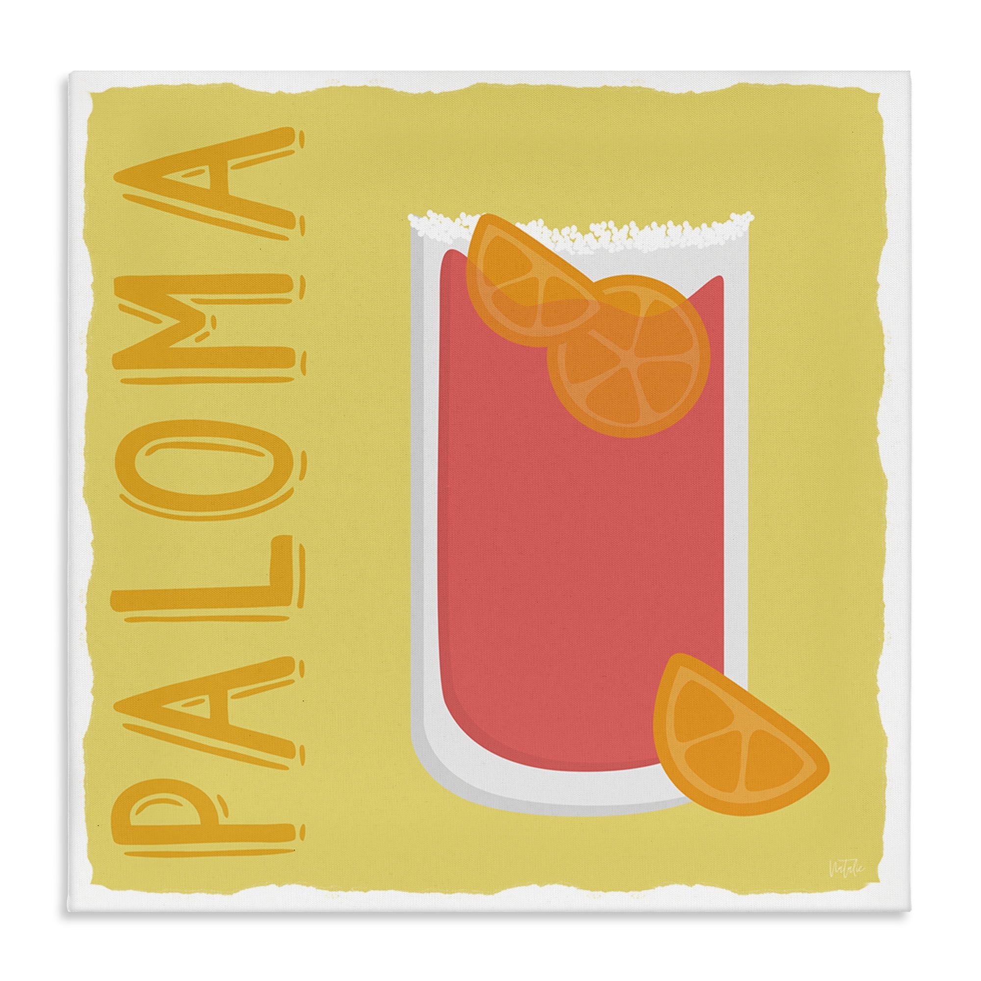 Stupell Industries Paloma Cocktail Drink Food & Beverage Painting Wrapped Canvas Art Print Wall Art, 24 x 24